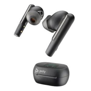Poly Voyager Free 60+M UC Carbon Black Earbuds +BT700 USB-C Adapter +Touchscreen Charge Case
