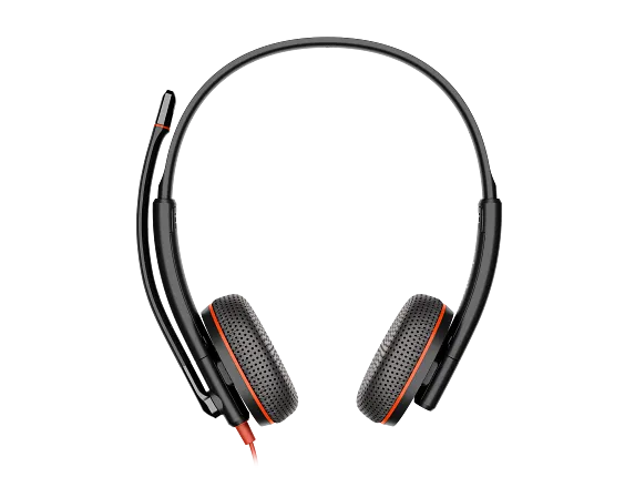 Poly Blackwire 3225 Stereo USB-C Headset +3.5mm Plug +USB-C/A Adapter
