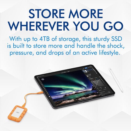 LaCie 1TB Rugged Mini USB 3.2 Gen 2x2 External SSD - STMF1000400 - Image 3