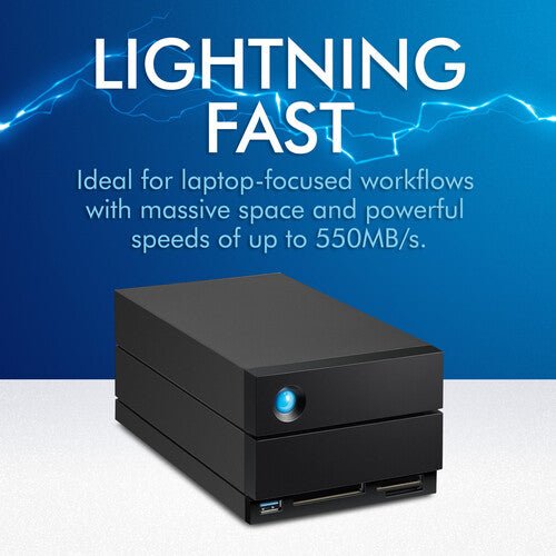 LaCie 48TB 2big Dock 2-Bay Thunderbolt 3 RAID Array (Black) - STLG48000400 - Image 6