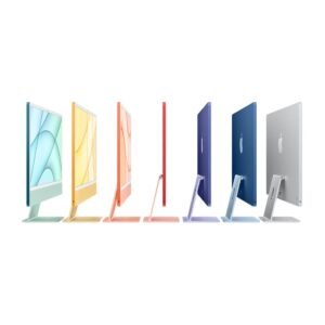 Apple iMac 24 Inch 2021, Apple M1 Chip 8 Core GPU, 8GB RAM, 256GB Storage, 4.5K Retina Display, Silver MGPC3