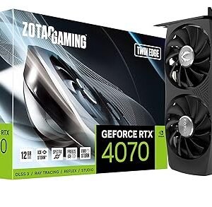 ZOTAC Gaming GeForce RTX 4070 Twin Edge DLSS 3 12GB GDDR6X 192-bit 21 Gbps PCIE 4.0 Compact Gaming Graphics Card