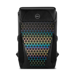 Dell Gaming Backpack 17" Water-resistant Black with Rainbow Reflective Colors