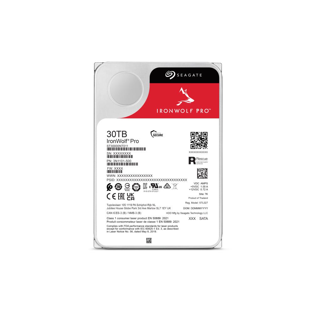 Seagate 30TB IronWolf Pro 7200 rpm SATA III 3.5" Internal NAS HDD - ST30000NT011 - Image 4