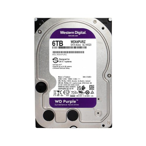 WD Purple Surveillance Hard Drive - 6TB - WD64PURZ - Image 2