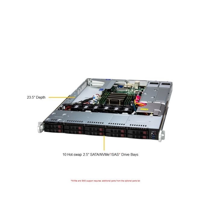 Supermicro 1U WIO A+ Server (AS -1115SV-WTNRT) - Image 2