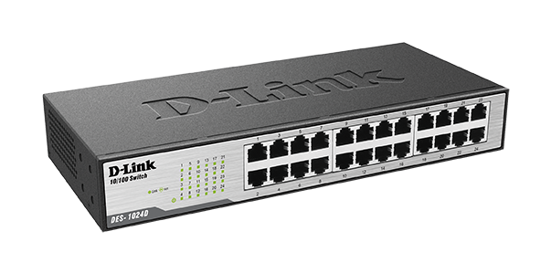D-Link DES-1024D 24-Port Fast Ethernet Unmanaged Desktop Switch - Image 3