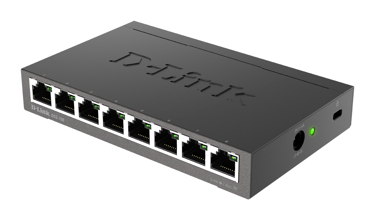 D-Link DGS-108 8-Port Gigabit Unmanaged Desktop Switch - Image 3