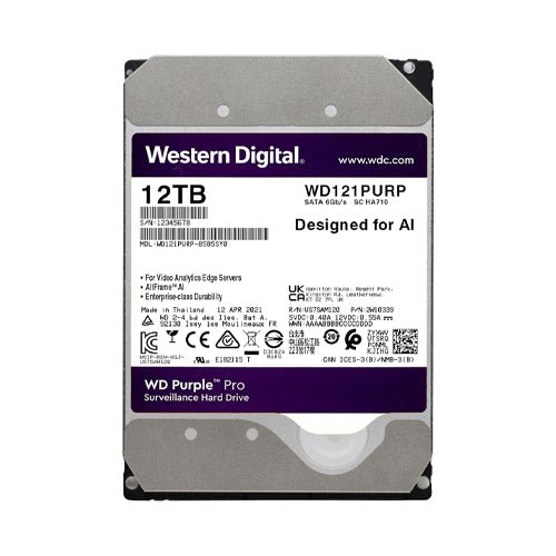 WD Purple Pro Smart Video Hard Drive - 12TB - WD121PURP - Image 2