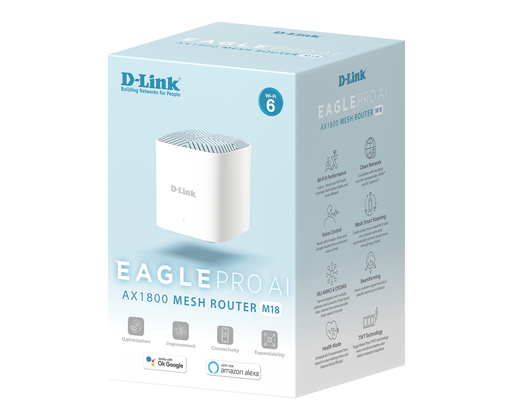 D-Link M18 1-Pack AX1800 Mesh Router